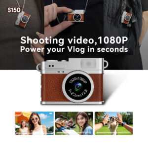 Mini pocket camera, 1080P high-definition pixel for taking photos and recording, creative small gift