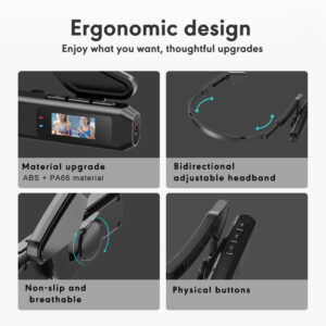 Anti shake head mounted camera