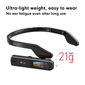 Anti shake head mounted camera