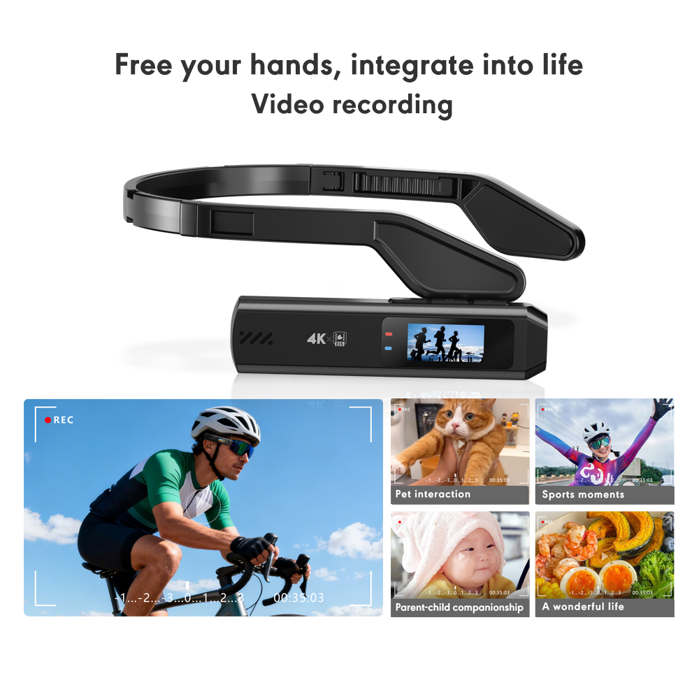 Anti shake head mounted camera