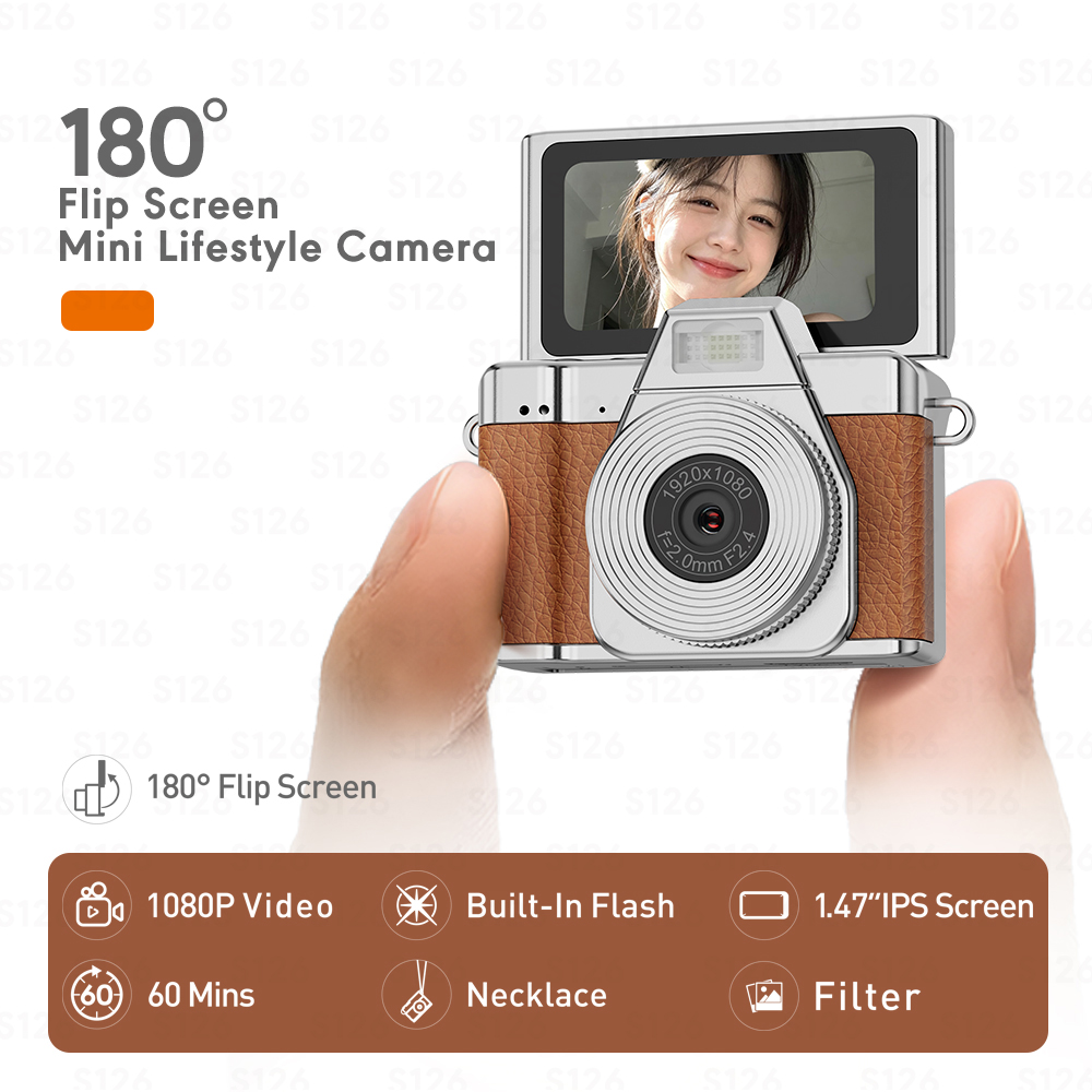 Flip screen selfie camera